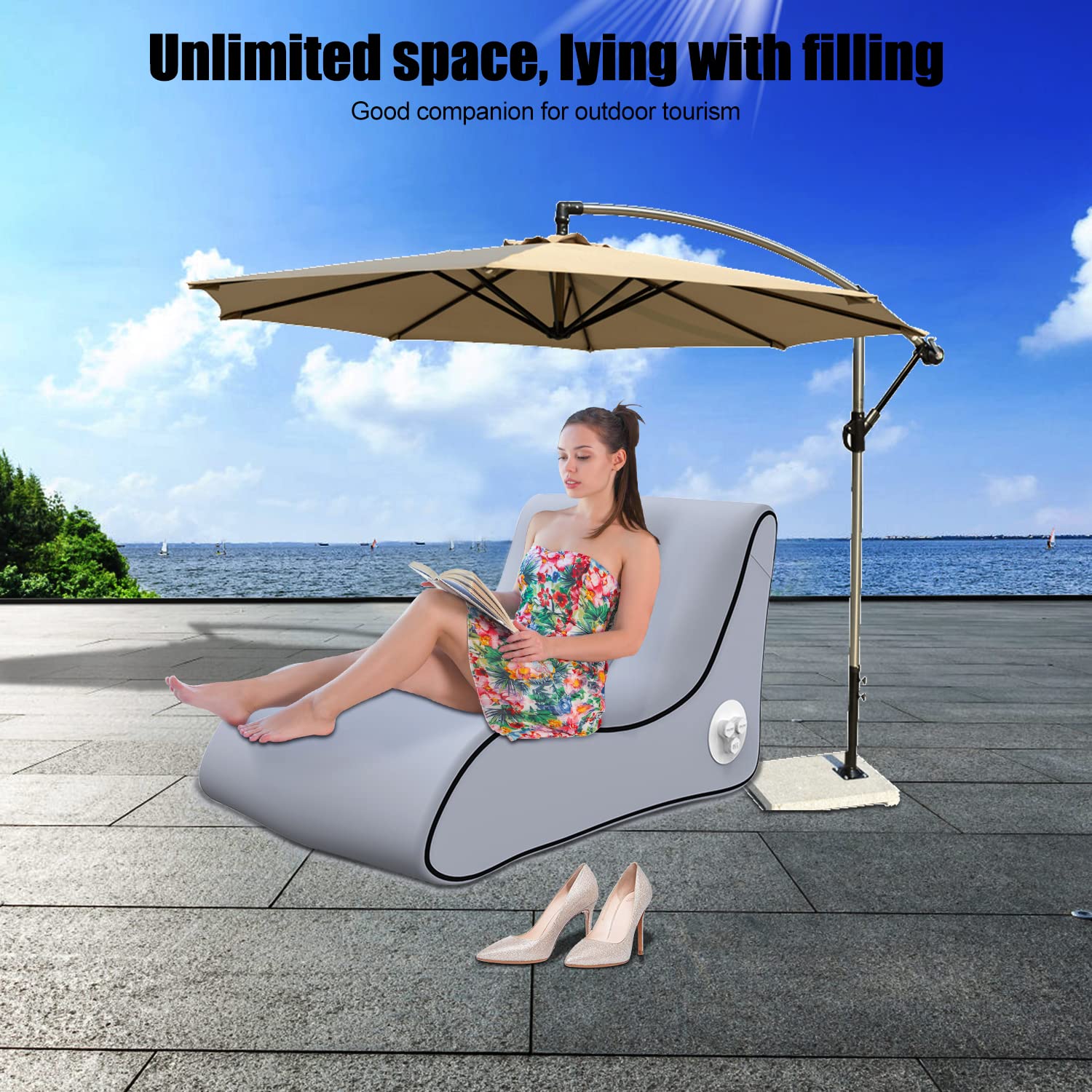 Amazon | CatXQ 自動インフレータブルラウンジエアソファーチェア